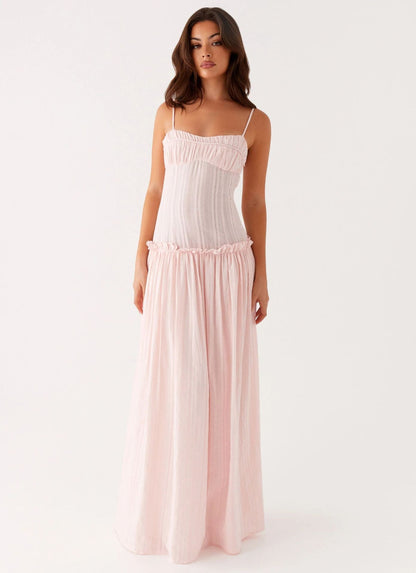 Jamy | Women's Sleek Open-Back Spaghetti-Strap Maxi Dress