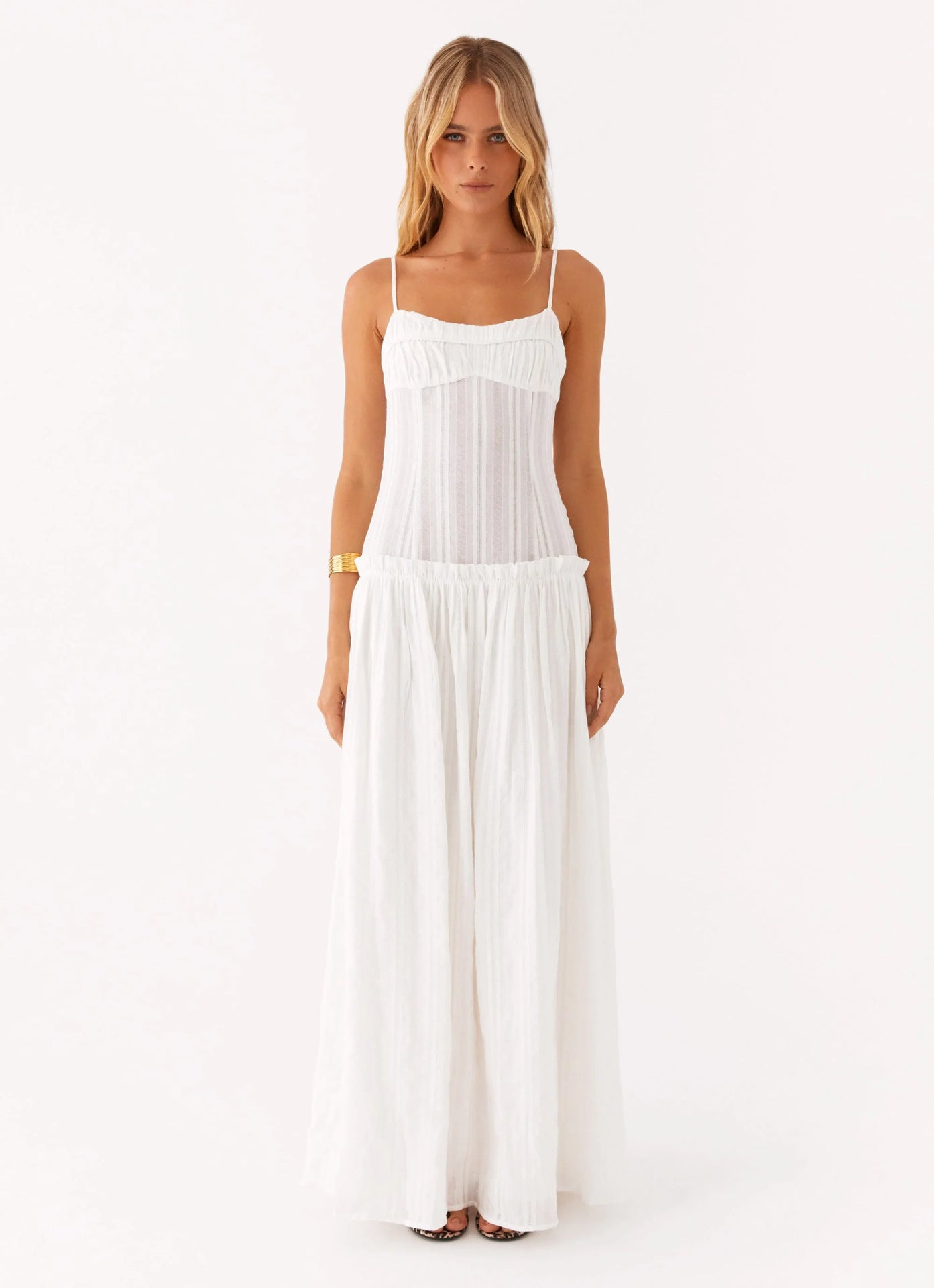 Jamy | Women's Sleek Open-Back Spaghetti-Strap Maxi Dress