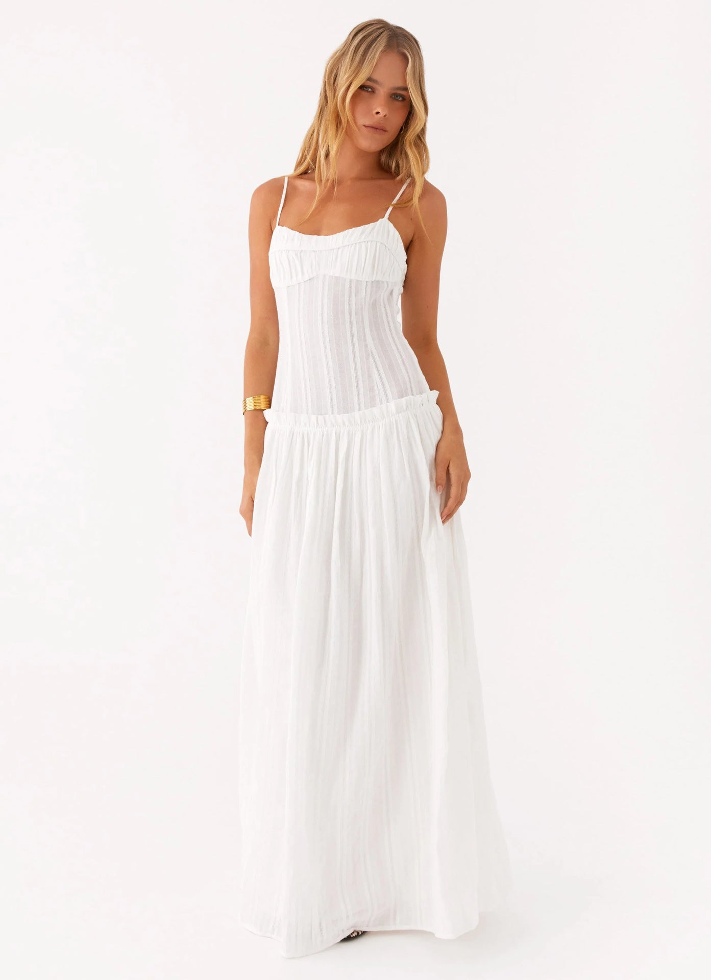 Jamy | Women's Sleek Open-Back Spaghetti-Strap Maxi Dress