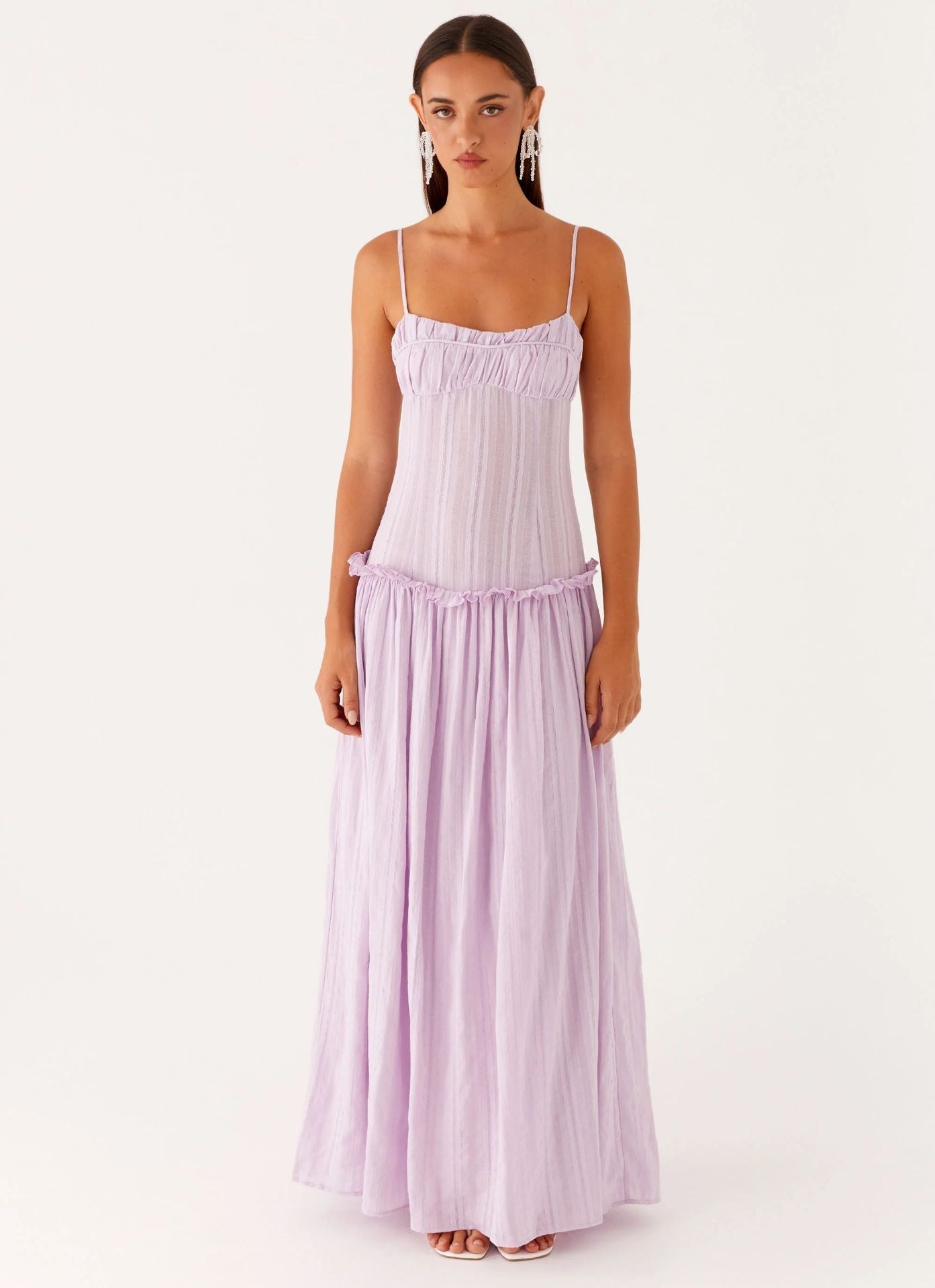 Jamy | Women's Sleek Open-Back Spaghetti-Strap Maxi Dress