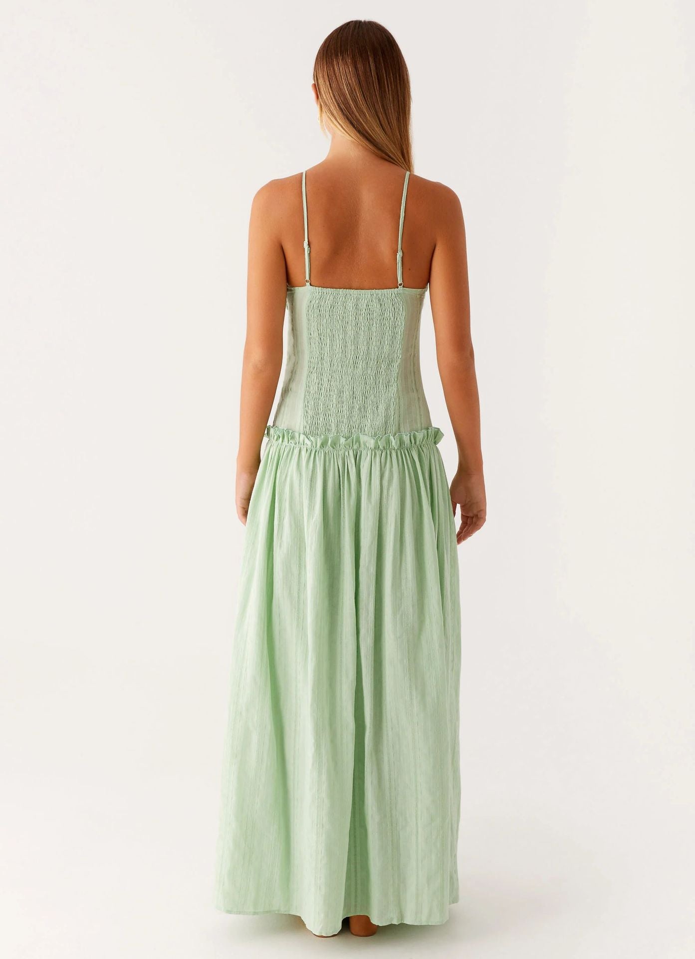 Jamy | Women's Sleek Open-Back Spaghetti-Strap Maxi Dress