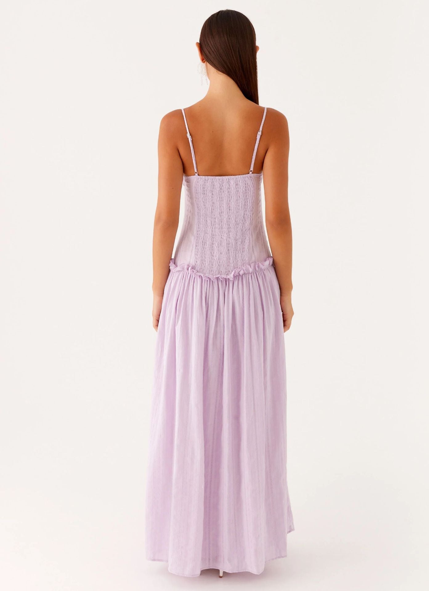 Jamy | Women's Sleek Open-Back Spaghetti-Strap Maxi Dress
