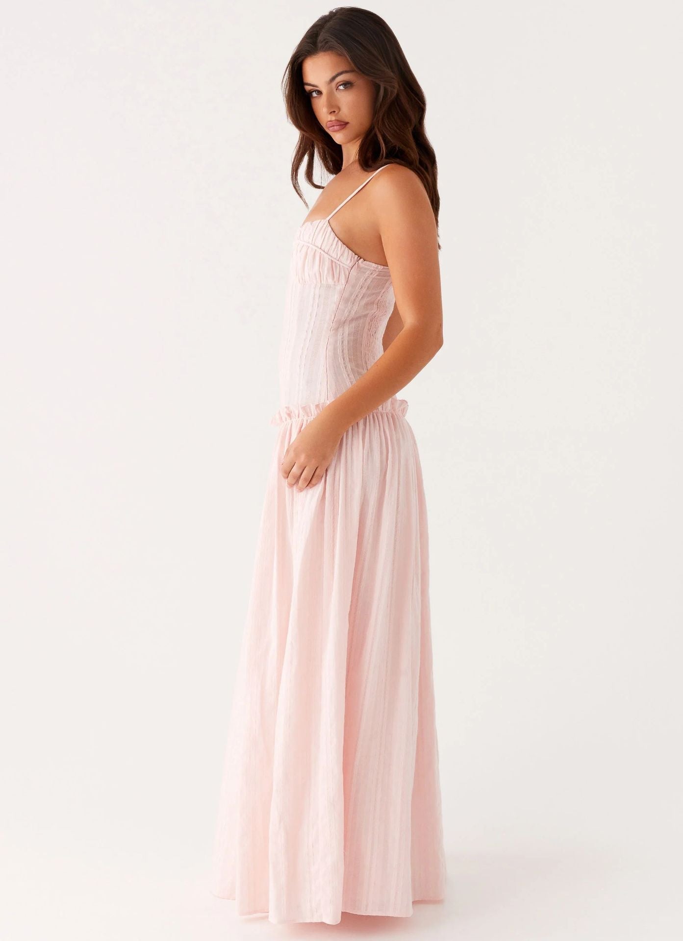Jamy | Women's Sleek Open-Back Spaghetti-Strap Maxi Dress