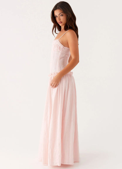 Jamy | Women's Sleek Open-Back Spaghetti-Strap Maxi Dress