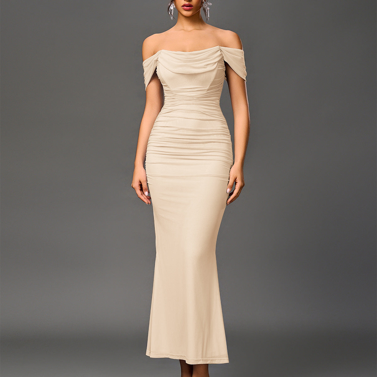 Marlowe | Elegant Off Shoulder Backless Mermaid Dress