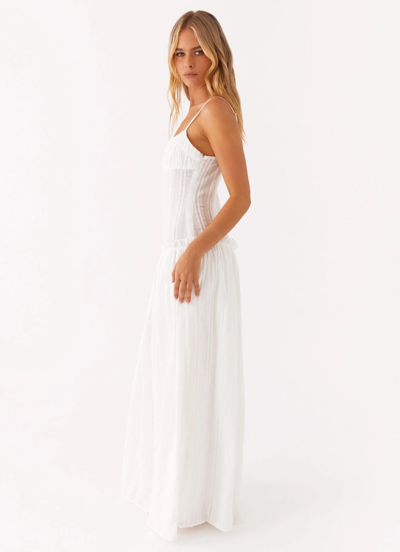 Jamy | Women's Sleek Open-Back Spaghetti-Strap Maxi Dress