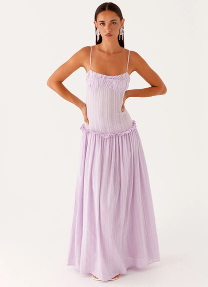 Jamy | Women's Sleek Open-Back Spaghetti-Strap Maxi Dress