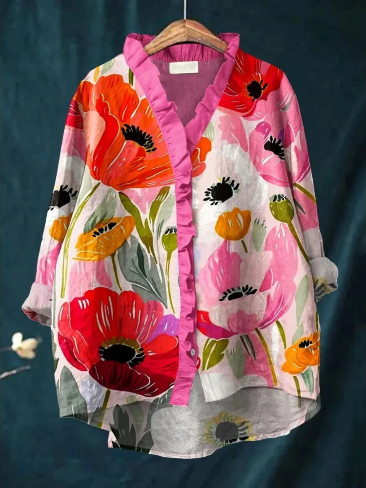 Rosalie | Feminine Floral Ruffle Blouse