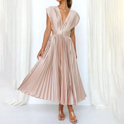 Rose | Women's Timeless Charm Pleated Midi Dress