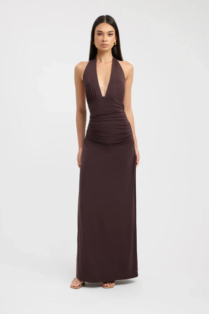 Ophelia | Sultry Ruched Viscose Maxi Gown