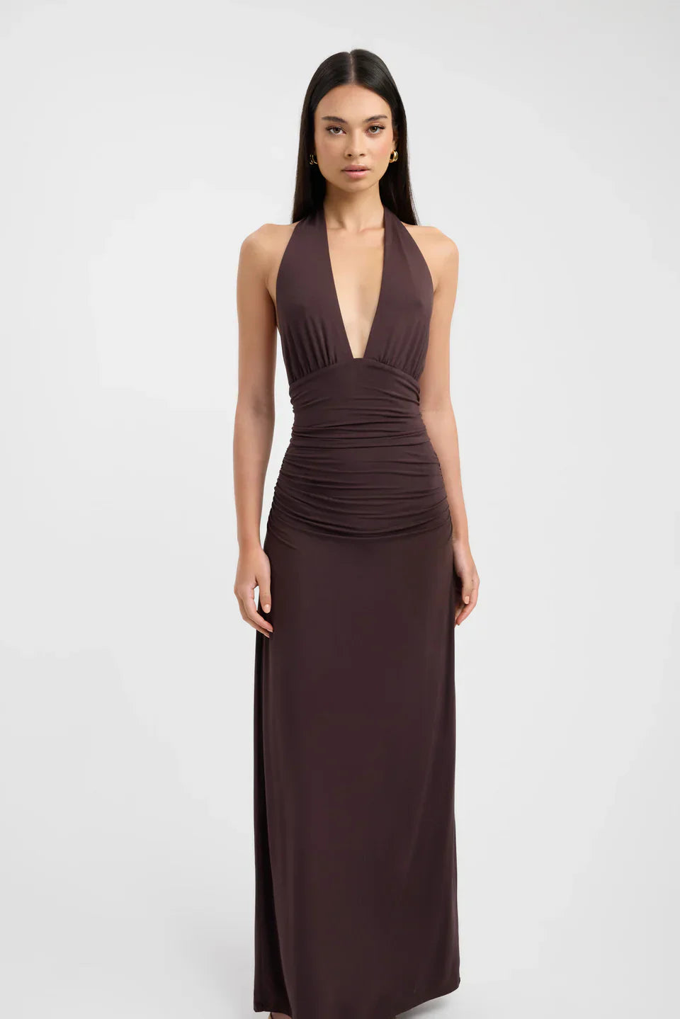 Ophelia | Sultry Ruched Viscose Maxi Gown
