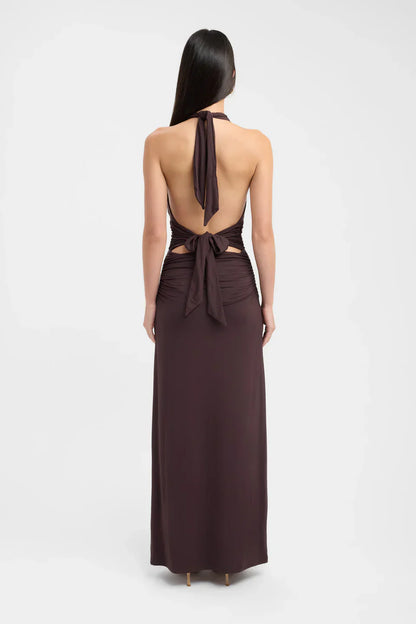 Ophelia | Sultry Ruched Viscose Maxi Gown
