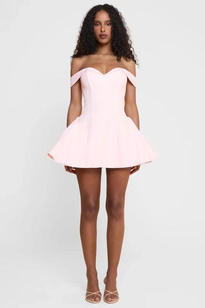 Carmela | Women's Off-Shoulder Babydoll Mini Dress