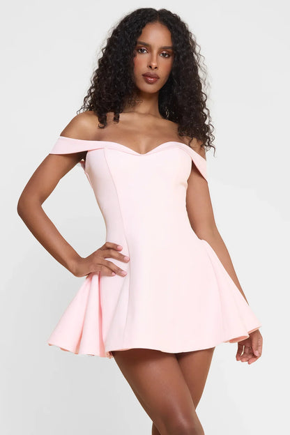 Carmela | Women's Off-Shoulder Babydoll Mini Dress