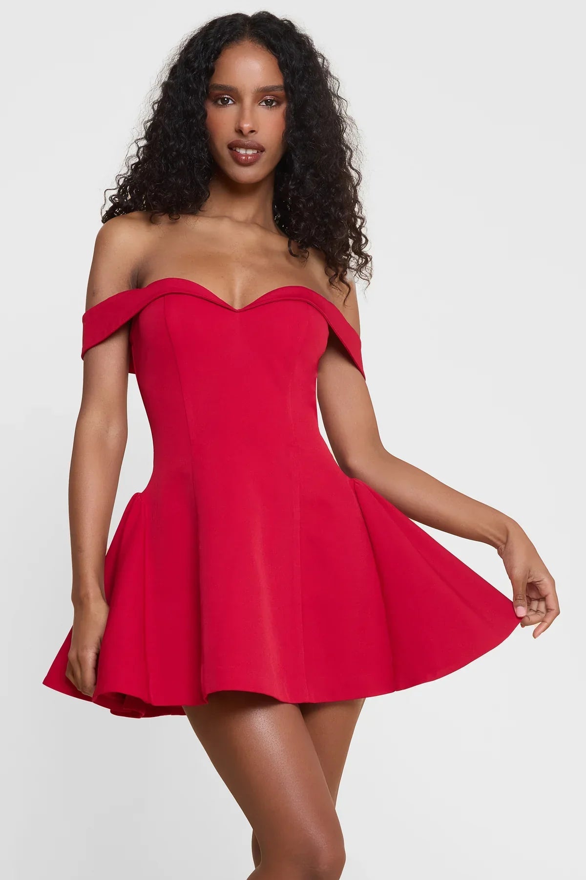 Carmela | Women's Off-Shoulder Babydoll Mini Dress