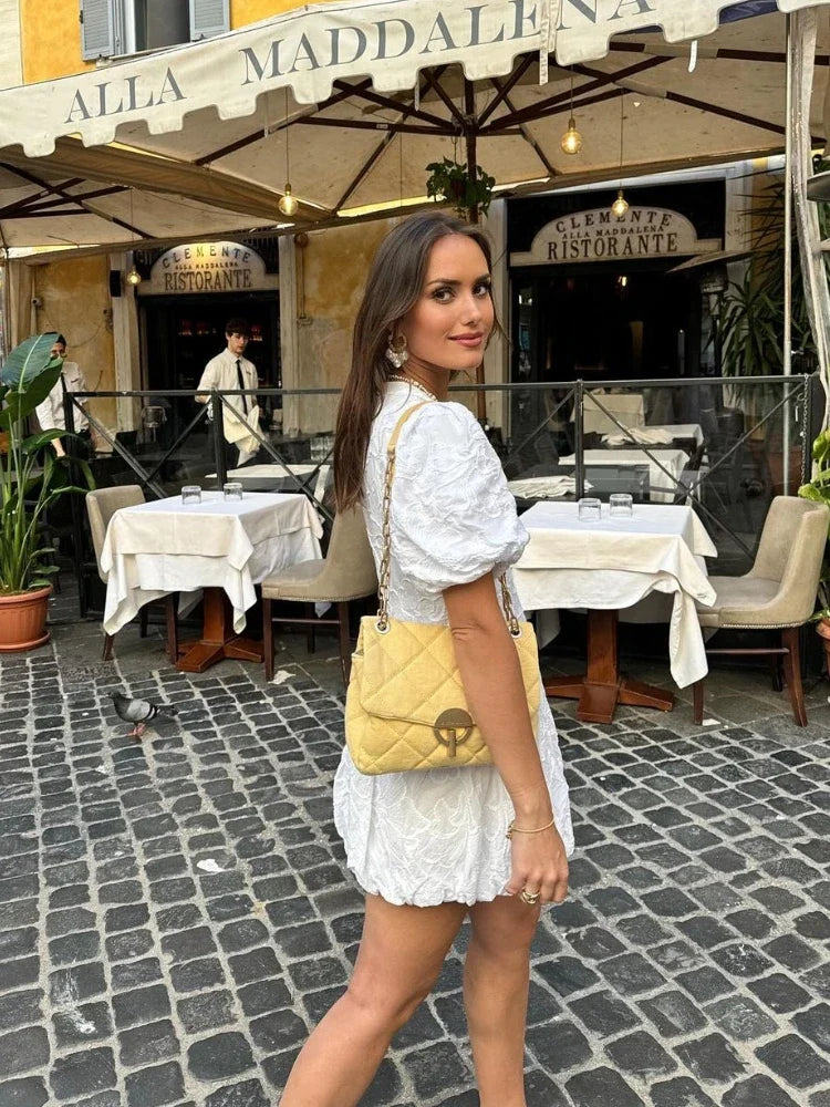 Melanie | Women's Playful Flared Silhouette Mini Dress
