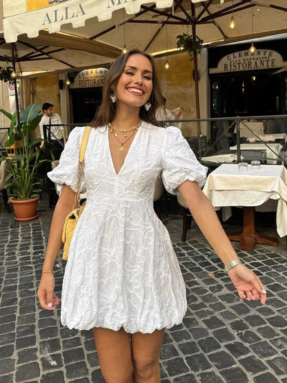 Melanie | Women's Playful Flared Silhouette Mini Dress