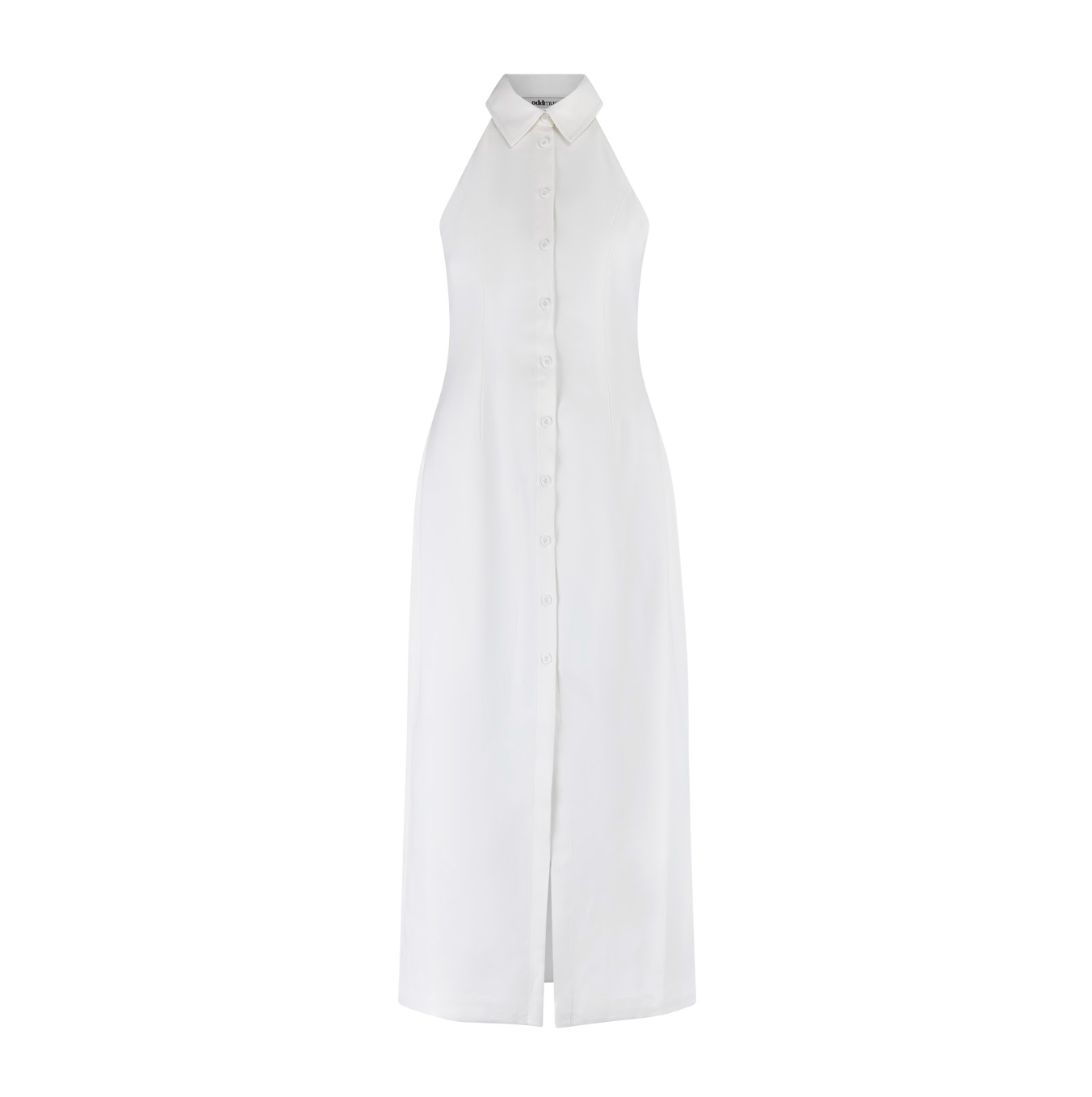 Donna | Women's Sleek Halter Plunging Midi Dress