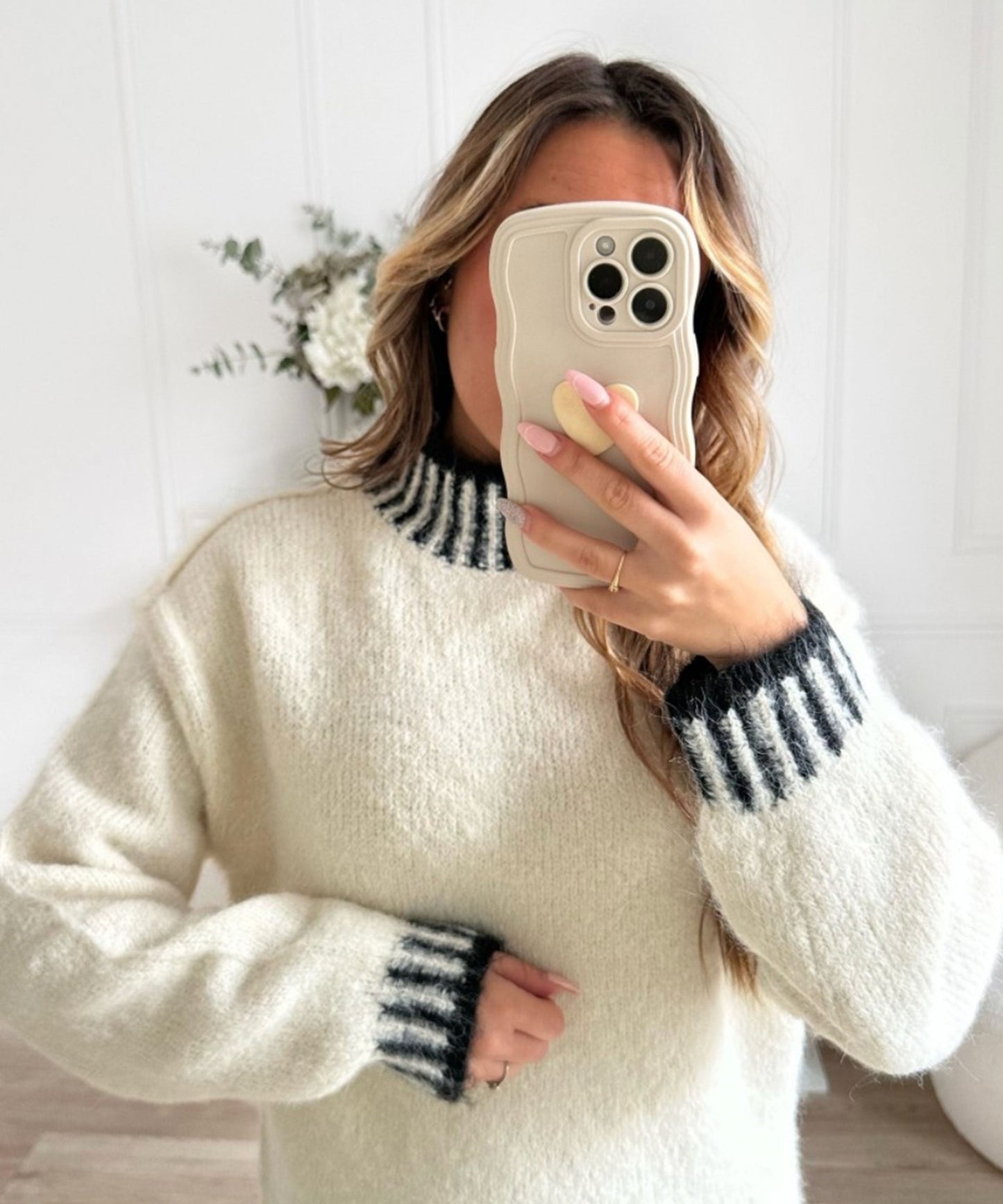 Maeve | Women's Cozy Knit Mock-Neck Midi Dress