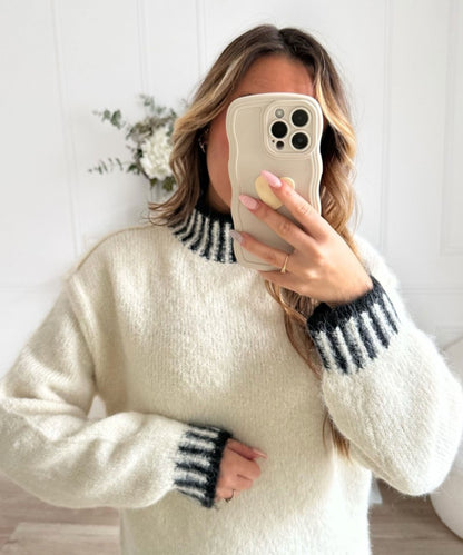 Maeve | Women's Cozy Knit Mock-Neck Midi Dress