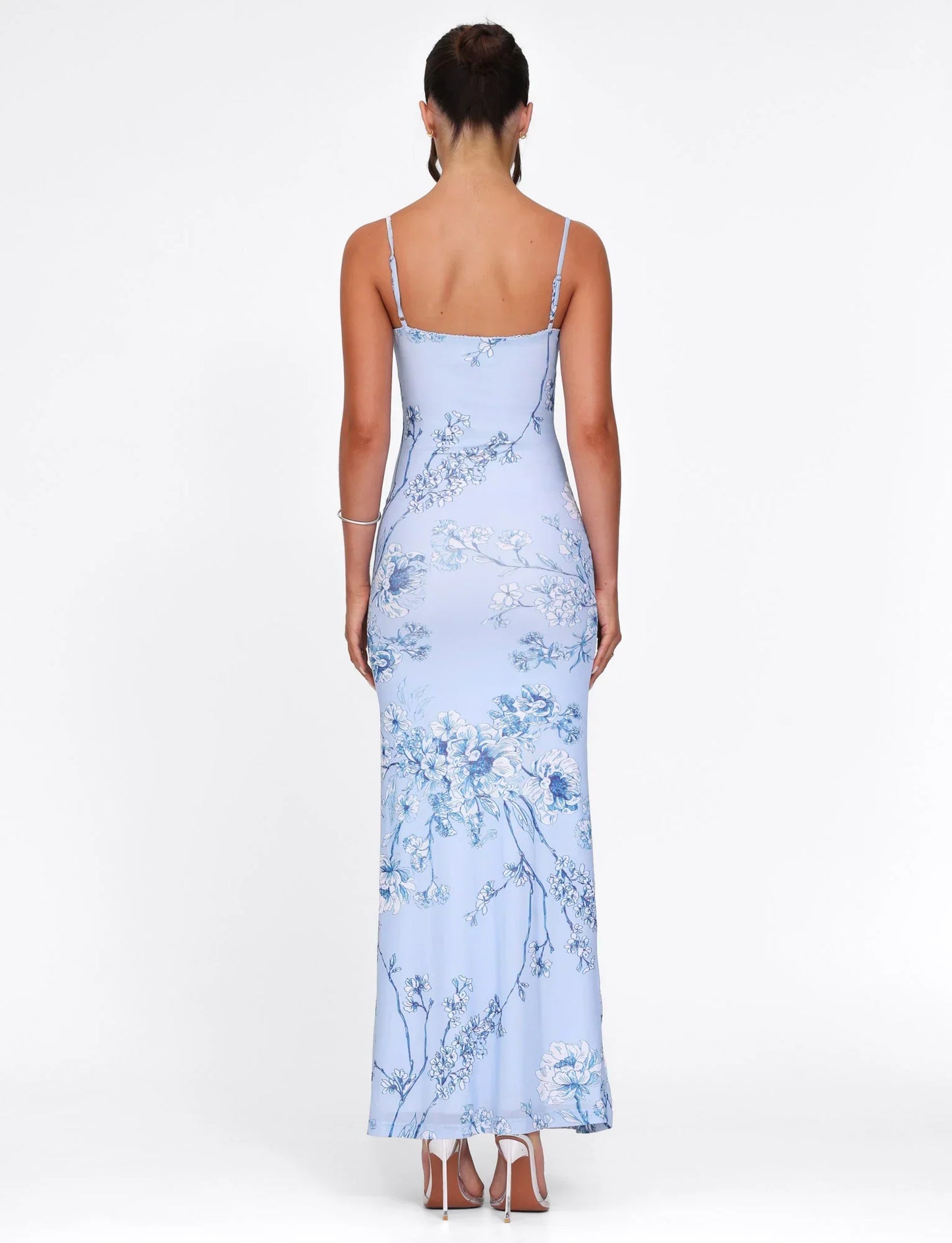 Julie | Women's Rose Stripe Effortless Maxi Dress