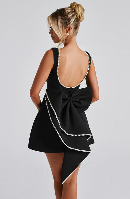 Kel | Women's Backless Bow-Accent Mini Dress