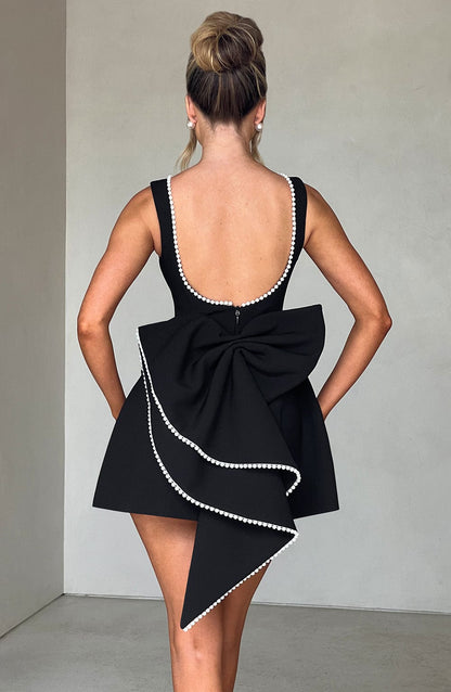 Kel | Women's Backless Bow-Accent Mini Dress