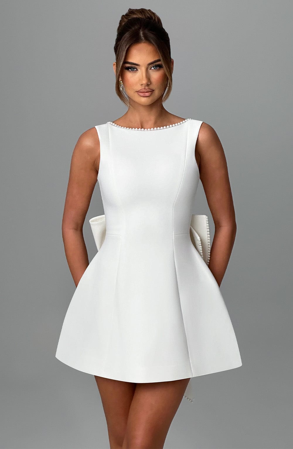 Kel | Women's Backless Bow-Accent Mini Dress