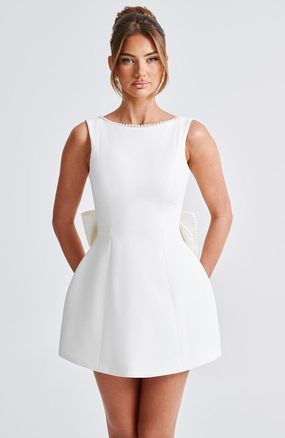 Kel | Women's Backless Bow-Accent Mini Dress