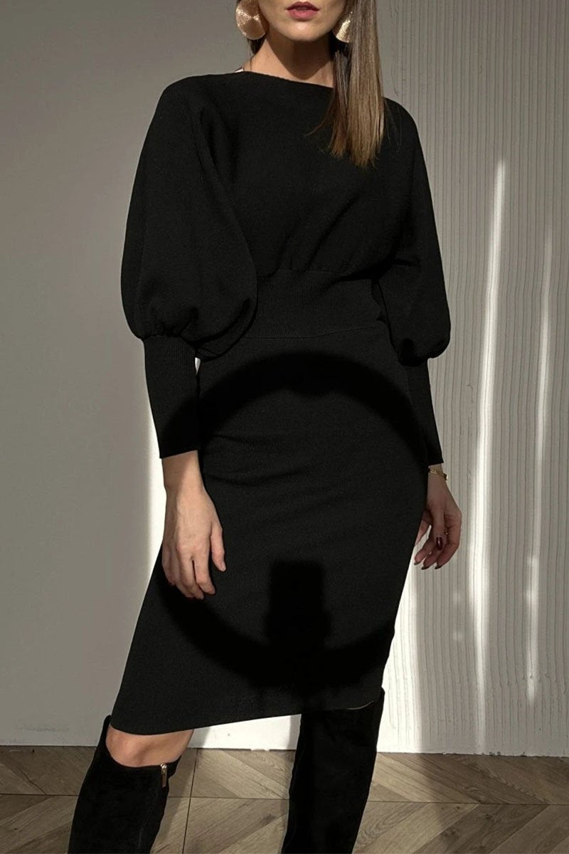 Celeste | Tailored Dramatic Balloon-Sleeve Dress