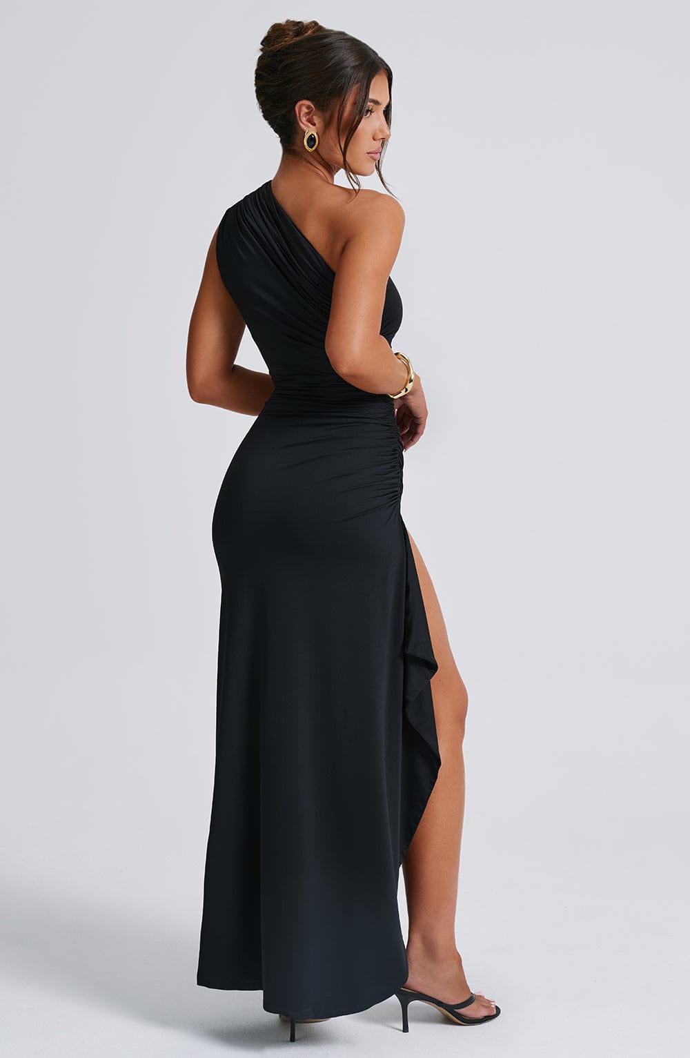 Jaimey | Elegant One Shoulder Thigh Split Gown