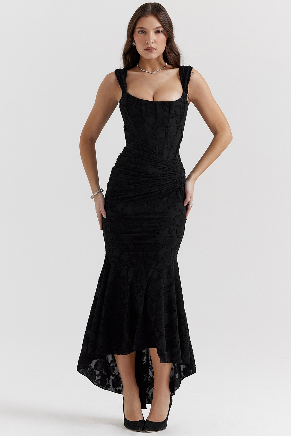 Elsie | Women's Lace Sculpting Maxi Dress