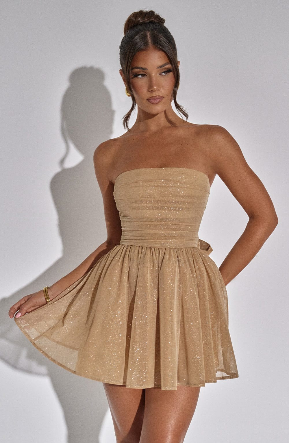 Madeline | Women's Patchwork Strapless Mini Dress