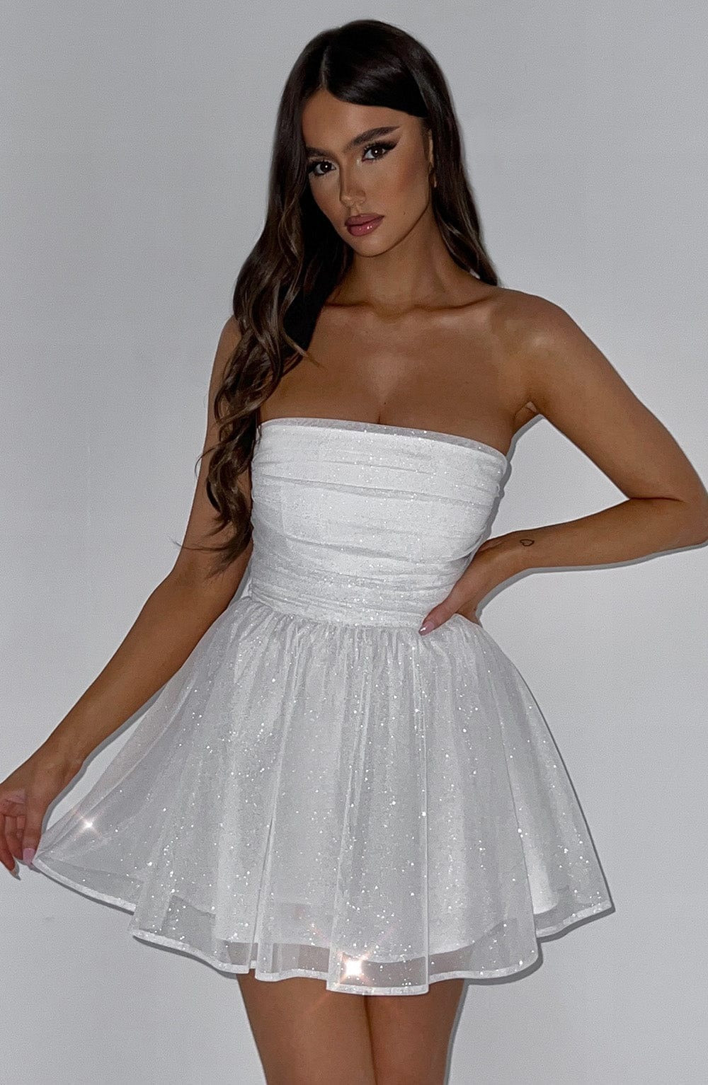 Madeline | Women's Patchwork Strapless Mini Dress