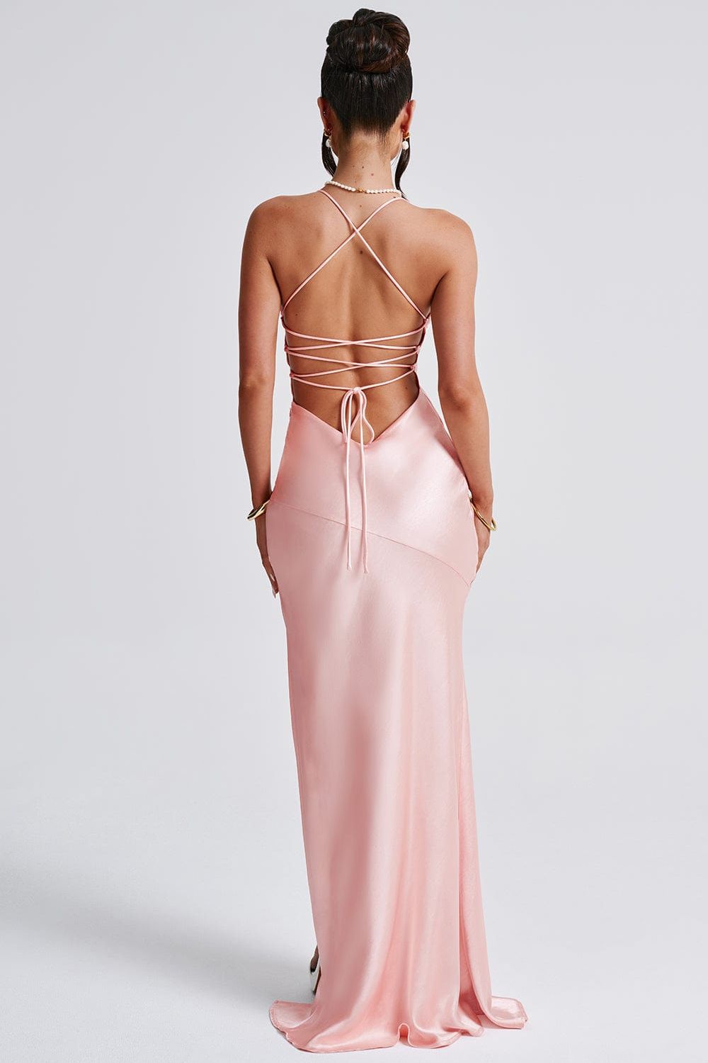 Alexia | Women's Satin Bias-Cut Maxi Dress