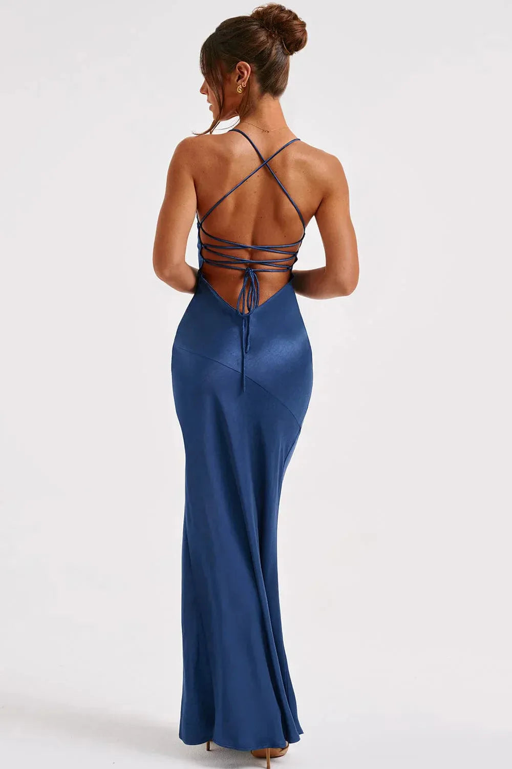 Alexia | Women's Satin Bias-Cut Maxi Dress