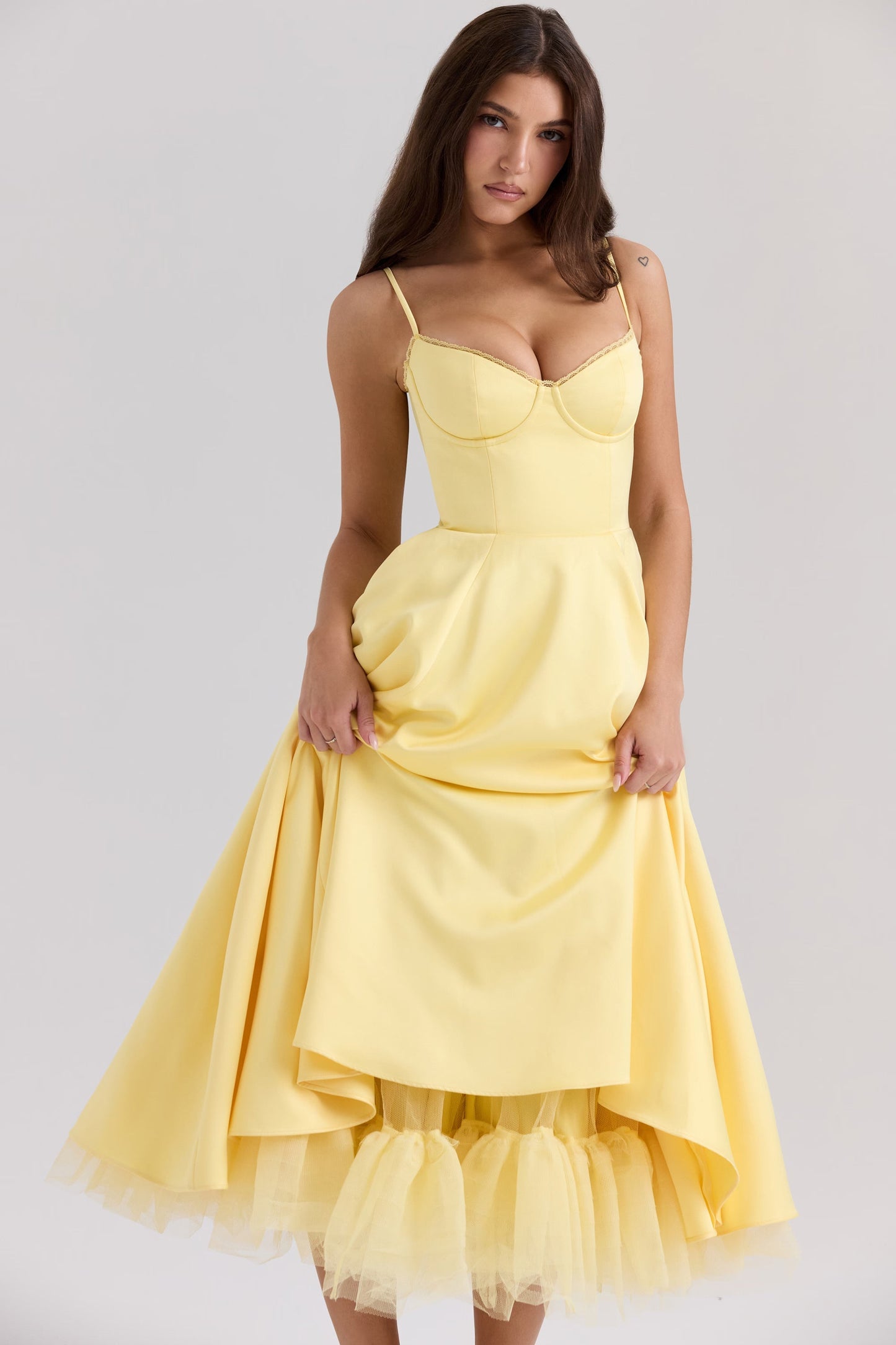 Euphemia | Women's Sculpted Texture V-Neck Midi Dress