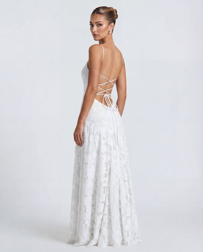 Wynn | Women's Floral Burnout Jersey Cowl Maxi Dress