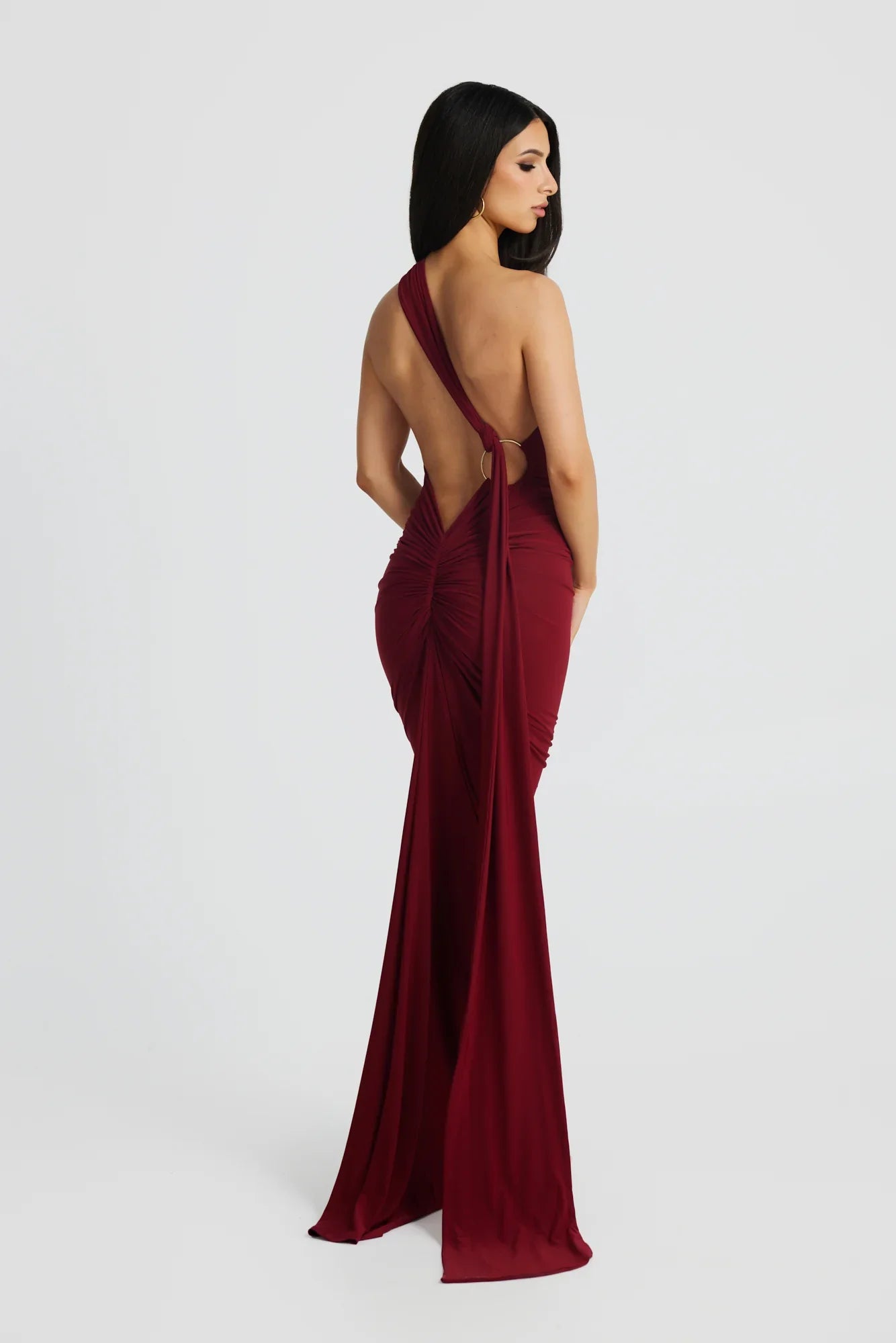 Arabella | Women's Metal-Detail Sash Maxi Gown