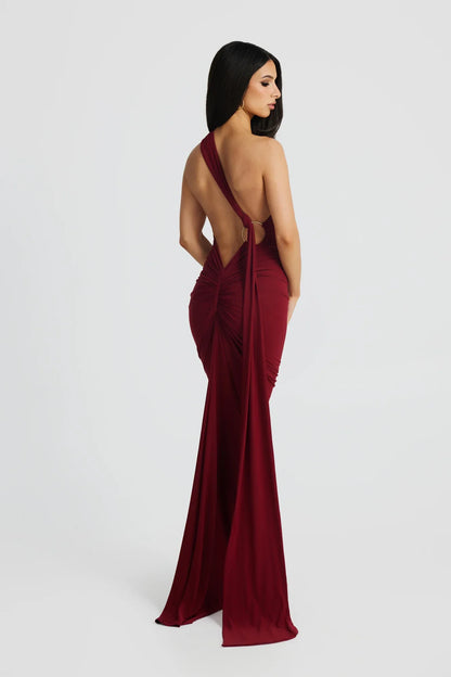 Arabella | Women's Metal-Detail Sash Maxi Gown