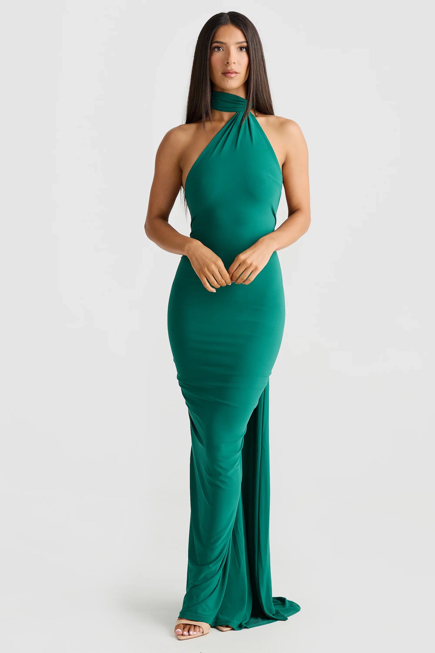 Arabella | Women's Metal-Detail Sash Maxi Gown