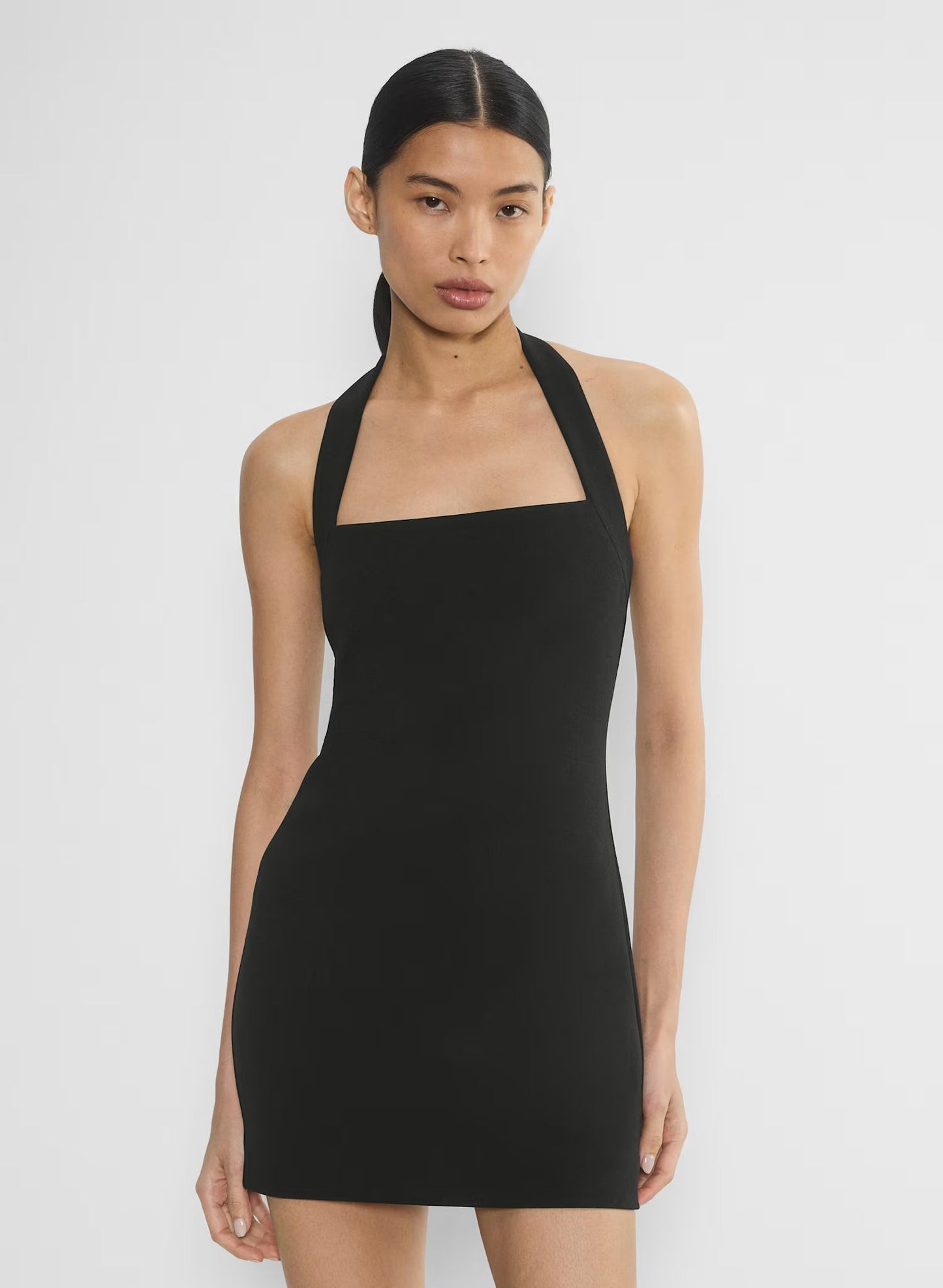 Colleen | Women's Structured Open-Back Woven Mini Dress