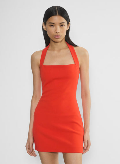 Colleen | Women's Structured Open-Back Woven Mini Dress