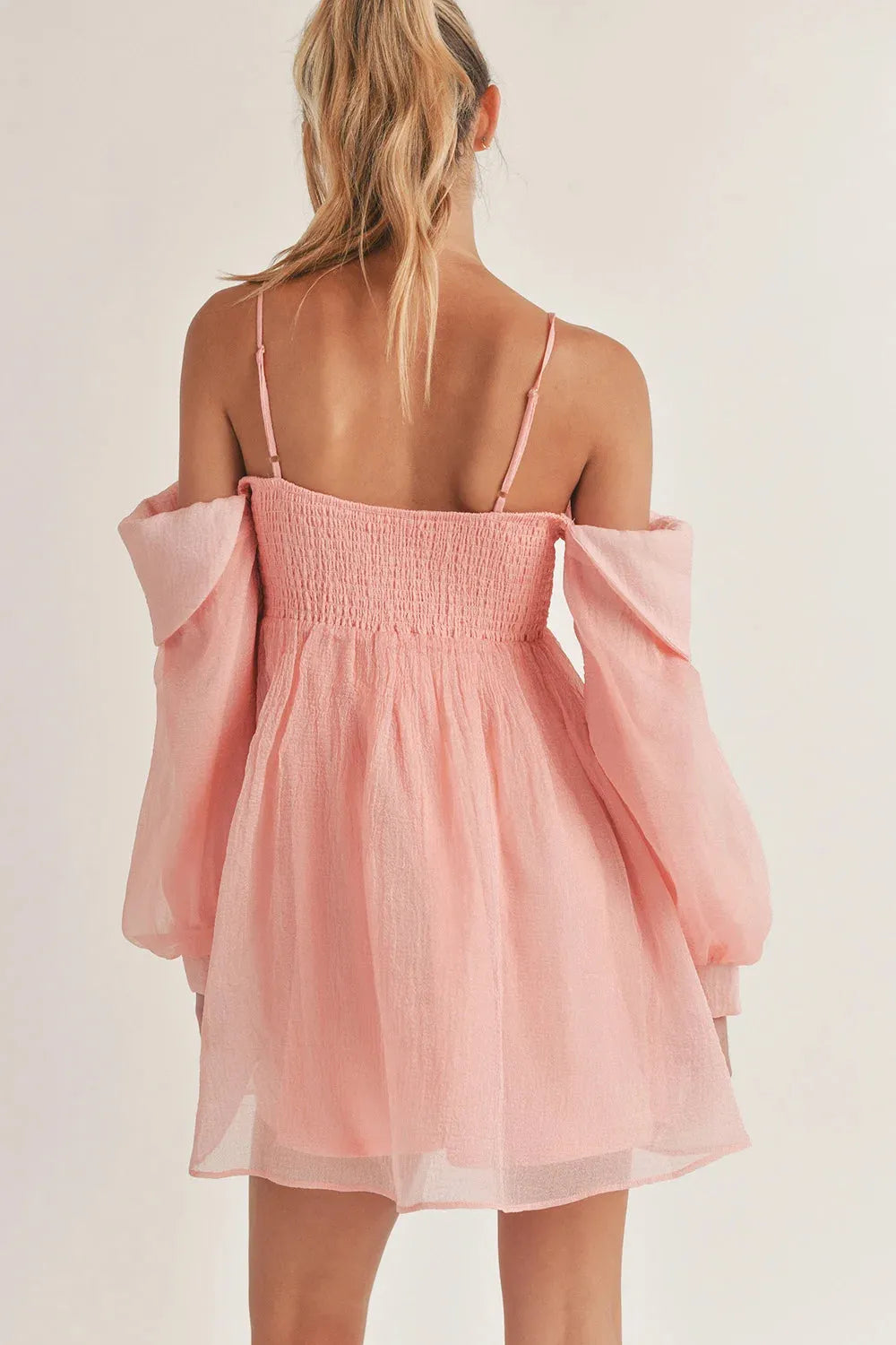 Desiree | Women's Off-Shoulder Bubble Sleeve Mini Flare Dress